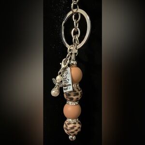 “FAITH” PURSE KEYCHAIN INCLUDES CROSS, ANGEL & MESSAGE CHARMS HANDMADE